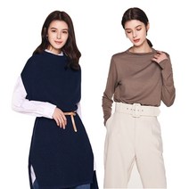 브룬스바자 여성용 니트 베스트 + 티블라우스 세트 JH3S9002W