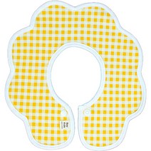 유아용 양면 롤링턱받이, 27 체크 노랑, 1개
