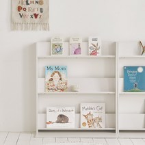 룸앤홈 이솝 전면 책장 800 x 240 x 918 mm, 화이트