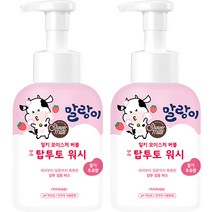말랑이 밀키 모이스춰 버블 탑투토 워시 딸기 우유향, 500ml, 2개