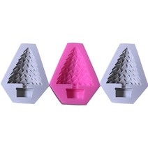 수제 2D 전나무 1구 실리콘 몰드 3p, 랜덤발송