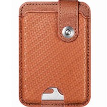 더블제이 예쁜컬러 실용적인 부착형 휴대폰 카드지갑, 브라운, 1개