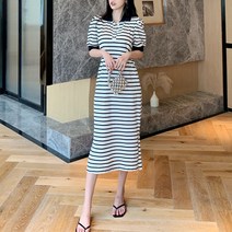 페이퍼먼츠 큐인셀 스트라이프 데일리 미디 원피스 04161