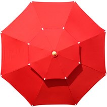 캠프빌리지 2층 8각 파라솔, 레드