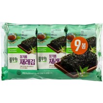 풀무원 참기름 도시락 재래김 9p, 36g, 1개