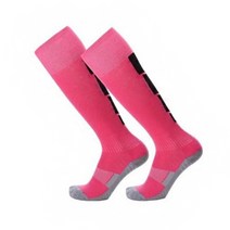 스포츠 농구 축구 두꺼운 무릎 승마양말, 15 핑크 블랙