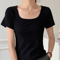 안다로미 여성용 다니엘 스퀘어넥 티셔츠