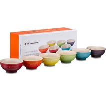 르크루제 레인보우 미니볼 6종 세트, 빨강, 주황, 솔레이, 팜, 캐리비안블루, 카시스, 1세트