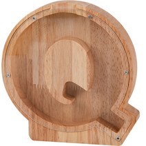 올라운더 알파벳 우드 돼지 저금통, Q, 1개