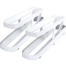 미끄럼 2단 냉장고 보관 정리 계란 트레이 2p, 화이트