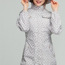 선덜랜드 여성용 체인 프린트 골프 우의, 베이지