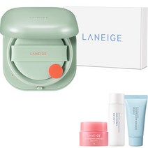 라네즈 NEW 네오 쿠션 매트 파운데이션 15g + 워터뱅크 히알루로닉 클렌징 폼 30g + 립 슬리핑 마스크 EX 베리 3g + 크림 스킨 25ml 세트, 21C1 쿨 베이지(쿠션 매트), 클렌징 폼(블루), 1세트
