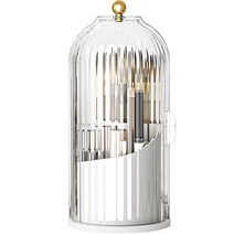 모나코올리브 360도 회전 슬라이드커버 메이크업 브러쉬 정리대, 화이트, 1개