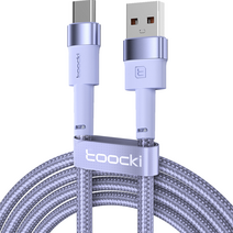 투키 3A 파워코어 USB-A to C타입 고속 충전 케이블, 퍼플, 1개, 2m