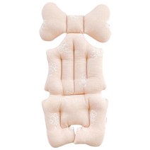 마롤로뜨 3중 거즈 자가드 테디 유모차 라이너, 베이지, 1개