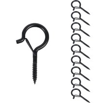 올고르 물음표 나사고리 후크 잠금형 I타입, 블랙, 10개