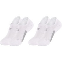 렉시 퍼팅 밸런스 스니커즈 골프 양말 2켤레 세트, 화이트팩