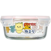 파이렉스 최고심 4면 원형 밀폐용기 650ml, 1개, 단품