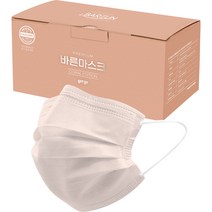 고르고 바른 마스크 성인용 중형, 50개입, 1개, 코랄