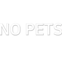 스튜디오투명 반려동물 금지 아크릴 표지판 백색, NO PETS, 1개