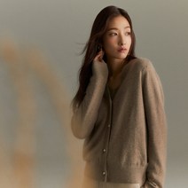 클라비스 여성용 라쿤 골드버튼 루즈핏 가디건