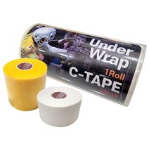 나사라 C TAPE 2p + Under Wrap 헬스 테이프 세트, 흰색(C TAPE) + 노란색(Under Wrap), 1세트