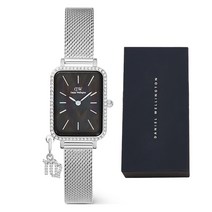 다니엘웰링턴 여성용 QUADRO CRYSTAL ZODIAC STERLING 조디악 패션 메탈시계 + 처녀자리 펜던트 + 상자패키지 세트