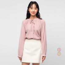 캐럿 여성 보헤미안 리본 블라우스