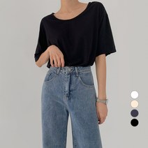 바블링브룩 여성용 텐셀 유넥 반팔 티셔츠