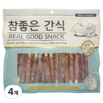 참좋은간식 헬로도기 강아지 간식 600g, 우유치킨껌, 4개