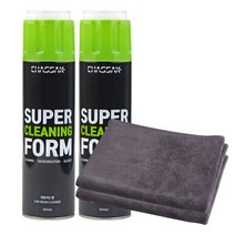 차싹 슈퍼클리닝폼 올인원패키지 세정제 655ml x 2p + 극세사 타올 2p, 1세트