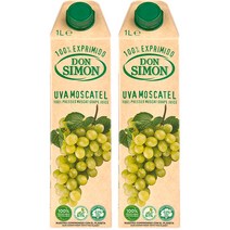 돈시몬 생과일 착즙 모스카텔 백포도주스, 1L, 2개