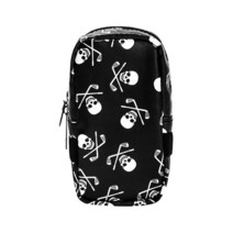 스컬 골프공 파우치 세로형, 블랙