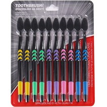 영바영 소프트 칫솔 가족용 10개 블랙, 1세트