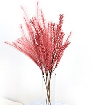 조아트 조화 팜파스 갈대 뮬리가지 5p세트, 버건디