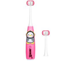 베이비 펭수 3D칫솔모 아동 전동칫솔 핑크, 3D(핑크)