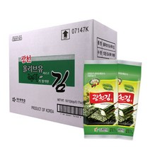 광천김 올리브 녹차 도시락김, 5g, 120개