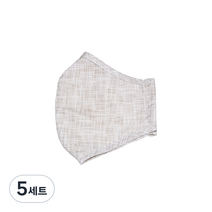 빨아쓰는 쫀쫀이 마스크 베이지 특대형 + 이어밴드, 5세트