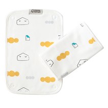맘스네이처 유아용 오가닉 순면 아기띠 침받이 2p, 마이홈, 1세트