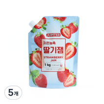 래미푸드 저온농축 딸기잼, 1kg, 5개