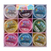 깨끗한 컬러 슬라임 6종 x 3p 세트, 화이트, 노랑, 핑트, 보라, 초록, 파랑