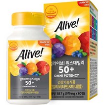 얼라이브 원스데일리 멀티비타민 50+, 1개, 60정
