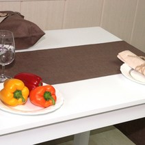 나산데코 웰빙린넨 러너 러그, R11 밤색 Brown, 180 x 28cm