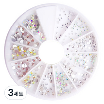 네일룸 스톤파츠 세트, 035 원형혼합스톤, 3세트