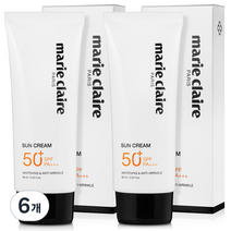 마리끌레르 선크림 SPF50+ PA+++, 6개, 60ml