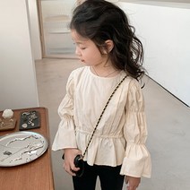 여아용 벌룬 주름 블라우스 CCV59GBL574