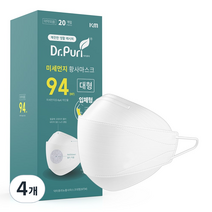 닥터퓨리 KF94 미세먼지 황사마스크 대형, 20개입, 4개, 기본