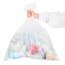 새니피아 분리수거 재활용 쓰레기 비닐봉투 60L 평판 100매 중 반투명