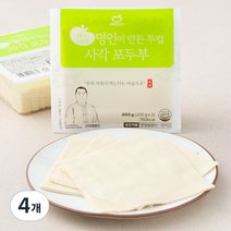 한둘 명인이 만든 투컵 사각 포두부, 4개, 200g