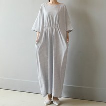 비나인 페이딘 스트라이프 롱 박시 원피스